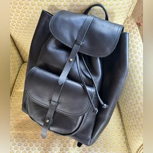 Madewell Transport Rucksack | Black Leather Backpack